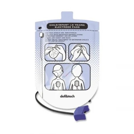 Coppia di piastre defibtech lifeline elettrodi pediatrici