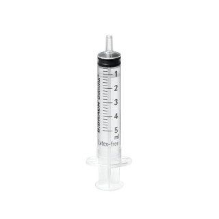 Jeringa b.braun omnifix de 5 ml con conexión luer excéntrica - 100 unidades.