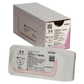 Ethicon vicryl rapid v2190g vpojni šivalni material v 42 dneh - igla 3/0 22 mm - pakiranje z 1 šivalnim materialom