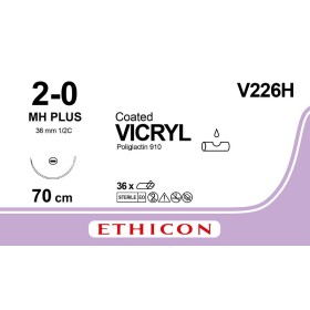 Sutura assorbibile ethicon vicryl rapide v226h - 2/0 ago 36mm - confez. da 1 sutura