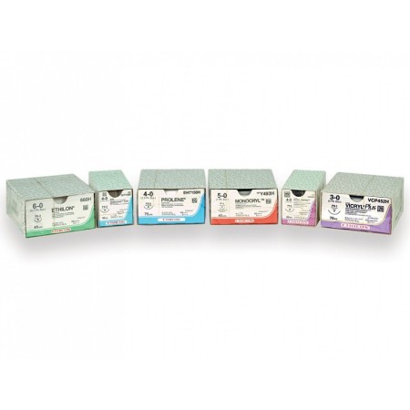 Sutura assorbibile in 42 giorni ethicon vicryl rapid v2920g - 4/0 ago 19 mm - confez. da 1 sutura