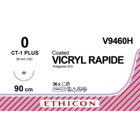 Sutura assorbibile ethicon vicryl rapide v9460h - 0/0 ago 36mm