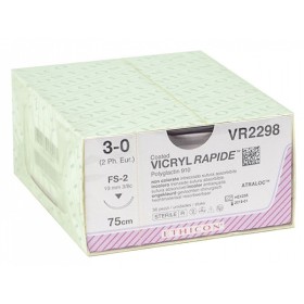 Ethicon vicryl schnell resorbierbares nahtmaterial in 42 tagen - 3/0 nadel 19 mm