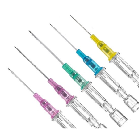 Aghi cannula 1 via b.braun introcan 22gx25mm blu, senza alette, in fep - 50 pz.
