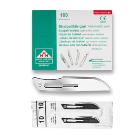 Heinz herenz carbon steel sterilní jednorázové čepele skalpelu č. 10 - 100 ks.