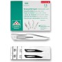 Lame bisturi monouso sterili heinz herenz carbon steel n° 11 - 100 pz.