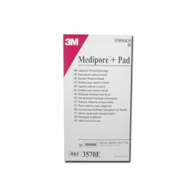 3m medipore + pad steriler non-woven verband mit binde, 3570e - 10x20cm - 25 stück.