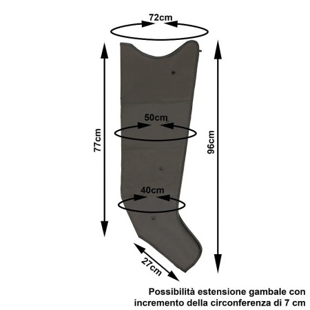 Gambale standard per pressomassage ekò a 4 camere