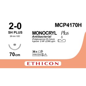 Monocryl plus naht 2-0 mcp4170h sh 70 cm viola- 2/0 nadel 26 mm - 1 stk.