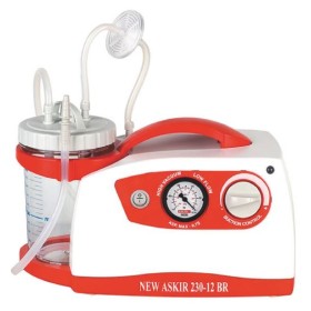 Ny askir 230/12v br kirurgisk aspirator - med batteri - 1 liters glas re 310211