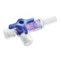 Rubinetto a 3 vie b.braun discofix - blu - 25 pz.