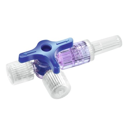 Rubinetto a 3 vie b.braun discofix - blu - 25 pz.