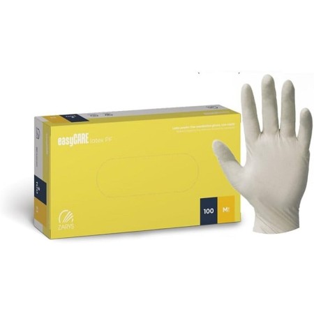 Guanti in lattice senza polvere easycare latex pf - 100 pz.