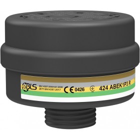 Filtri bls 424 con protezione abek1 da gas e vapori organici, inorganici e acidi, classe 1 - 4 filtri rd40 / en 148-1