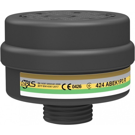 Filtri bls 424 con protezione abek1 da gas e vapori organici, inorganici e acidi, classe 1 - 4 filtri rd40 / en 148-1