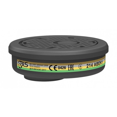 Filtri bls 214 con protezione abek1 da gas e vapori organici, inorganici e acidi, classe 1 - 8 filtri