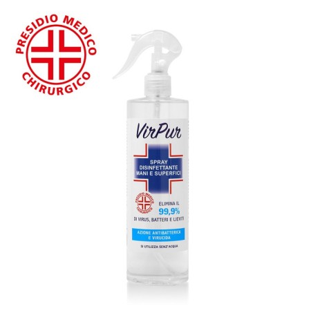 Virpur spray igienizzante mani e superfici 500 ml azione istantanea senza risciacquo