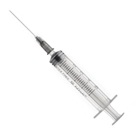 3 darabos fecskendő 21 g-os tűvel - 2,5 ml-es központi luer-kúp - 100 db-os csomag.