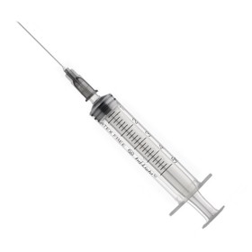 3 darabos fecskendő 22 g-os tűvel - 10 ml-es központi luer-kúp - 100 db-os csomag.