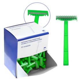 Doppelklingenrasierer für die trichotomie - packung mit 100 stück.