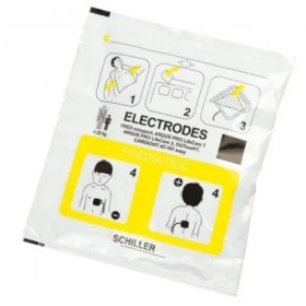 Coppia di piastre schiller fred easyport, fred pa-1, defisign life elettrodi pediatrici