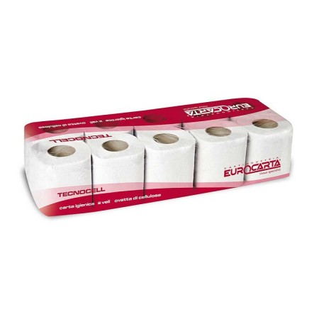Carta igienica tecnocell goffrata 2 veli per uso domestico - 10 rotoli