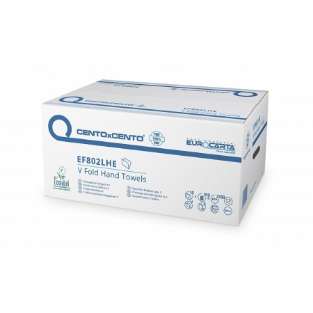 Asciugamani piegati a v ecolabel 2v ct 3000 pz - 15x200pz