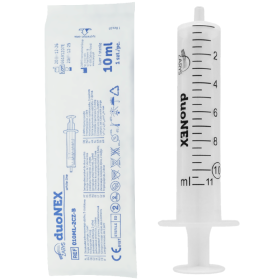10 ml duonex šprica bez igle s ekscentričnim luer konusom - 100 kom