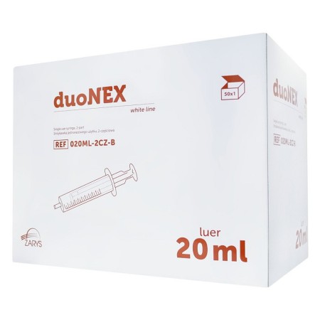 Siringa senza ago 20 ml duonex con cono luer eccentrico - 100 pz