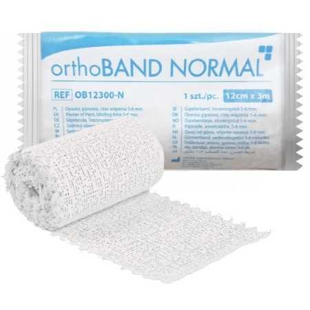 Fascia gessata orthoband normal 12 cm x 3 m - 5-6 min - 1 pezzo