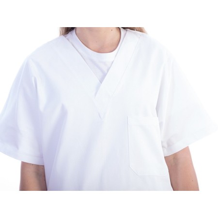 Casacca - cotone/poliestere - unisex - taglia m bianca