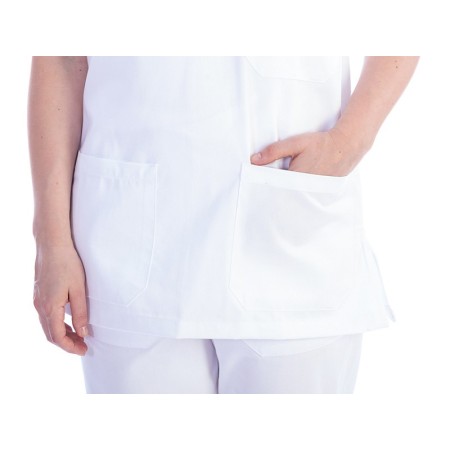 Casacca - cotone/poliestere - unisex - taglia m bianca