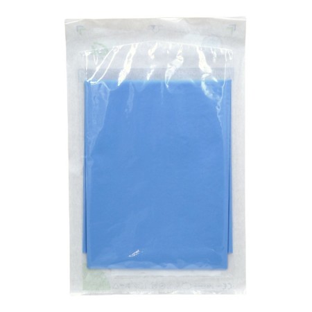 Telo chirurgico sterile biaccoppiato 75x75 cm alphatex con lato assorbente e lato impermeabile