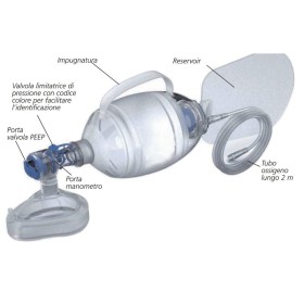Silicone resuscitator with masks no. 5 - adults
