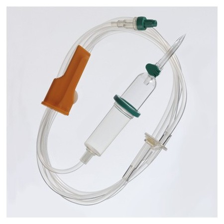 Deflussore a due vie b.braun intrafix safeset 220cm con punto iniezione - 10 pz.