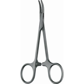 Aesculap susi ukrivljeni halstedov hemostat za enkratno uporabo - 12,5 cm - 10 kosov.