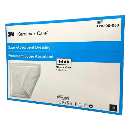 Kerramax care prd500-050 medicazione super assorbente, 10x10 cm, 10 pz.