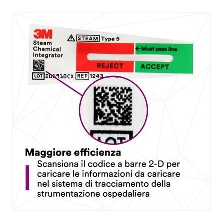 Indicatore chimico 3m attest, 1243a - 500 pz.
