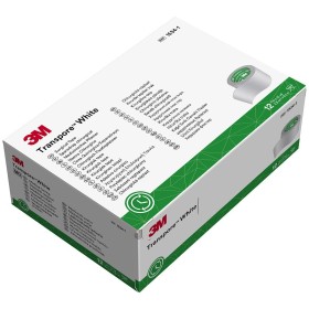 3m transpore white - tynk perforowany na podłożu ze sztucznym jedwabiem i poliestrem 1534-1, 25 mm x 9,14 m - 12 szt.