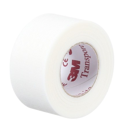 3m transpore white - cerotto traforato con supporto in rayon e poliestere 1534-1, 25 mm x 9,14 m - 12 pz.