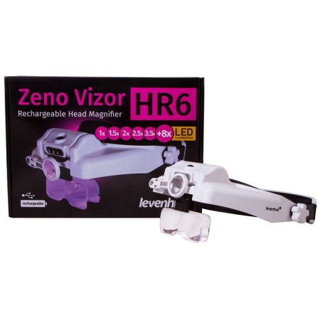Lente d’ingrandimento frontale ricaricabile levenhuk zeno vizor hr6