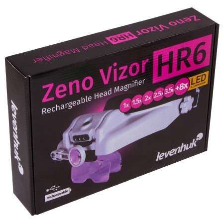 Lente d’ingrandimento frontale ricaricabile levenhuk zeno vizor hr6