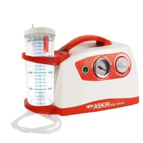 Aspiratore chirurgico new askir 230/12v br - con batteria - vaso 2 litri re 310211/01