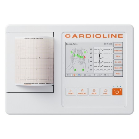 Elettrocardiografo touchscreen cardioline ecg100l + software pc easyapp + interpretazione glasgow