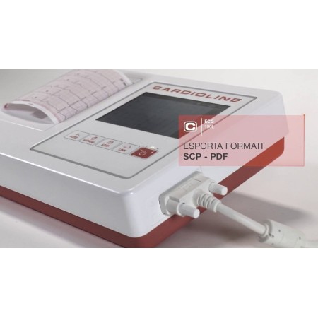 Elettrocardiografo touchscreen cardioline ecg100l + software pc easyapp + interpretazione glasgow