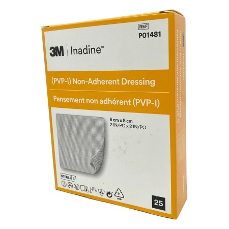 Inadine (pvp-i) medicazione non aderente p01481, 5 cm x 5 cm - 25 pz.