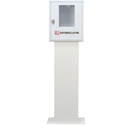 Piantana per armadietti defibrillatori