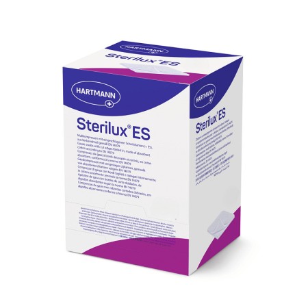 Stérilux es garza in cotone titolo 17 sterile 10 x 10 cm - 50 pz. (in buste da 2 pz)