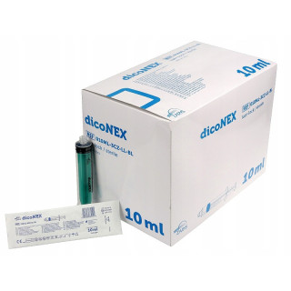 Diconex brizga brez igle 10 ml luer-lock - 100 kosov.
