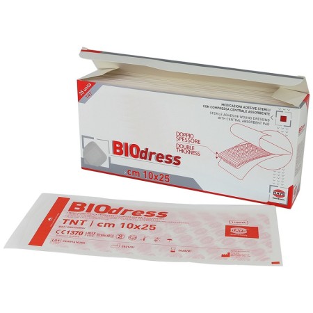 Medicazione adesiva sterile tnt 10x25 cm - conf. 25 pz.